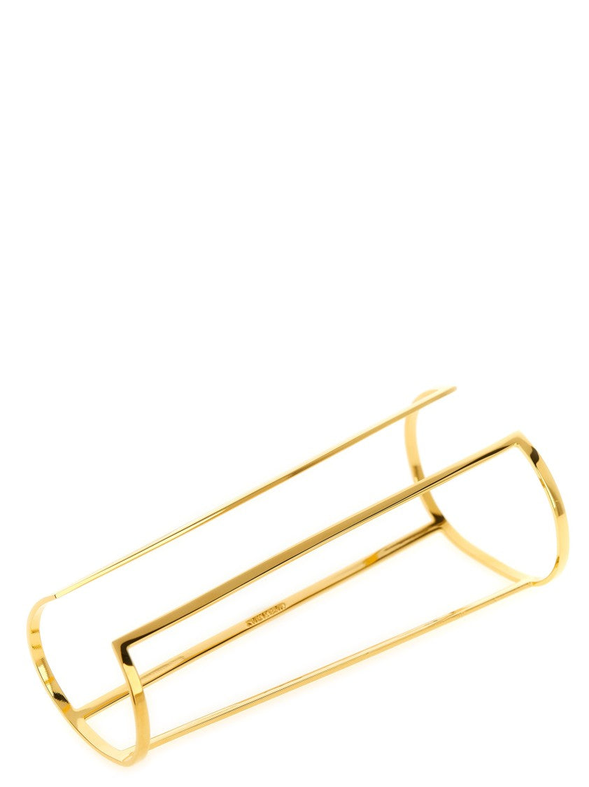 Elisabetta Franchi Cut-Out Metal Bangle