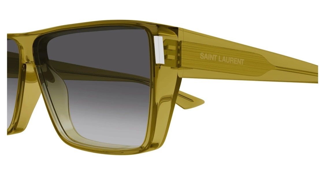Saint Laurent Yellow Gradient Smoke Lenses Oversized Sunglasses