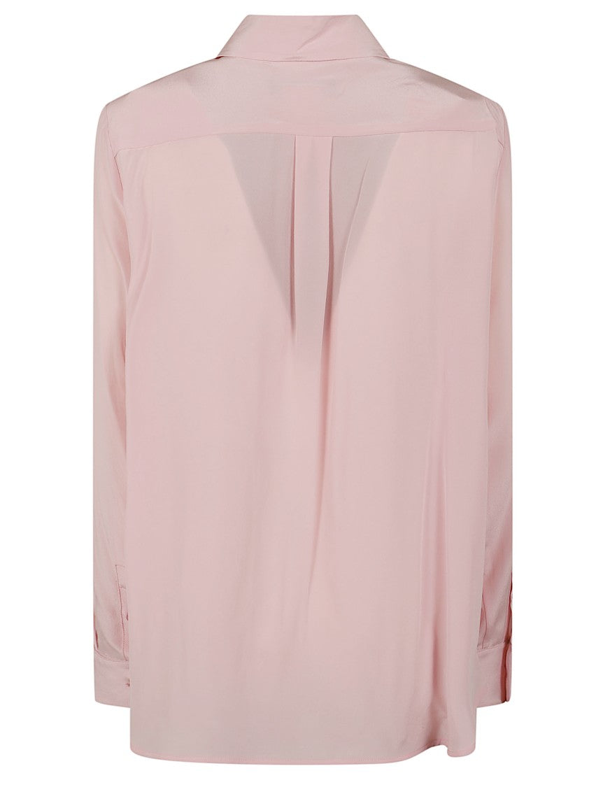 Max Mara Flowing Pink Silk Crepe De Chine Shirt