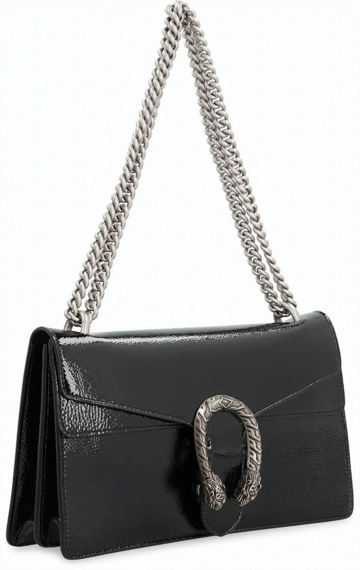 Gucci Rectangular Patent Leather Shoulder Bag