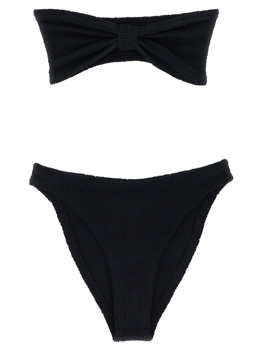 Hunza G Bandeau Bikini Set In Original Crinkle Fabric