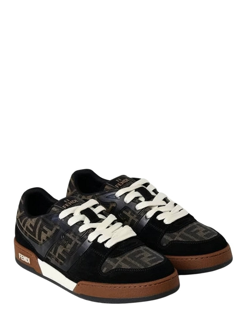 Fendi Low-Top Calf Leather And Polyester Fendi Sneakers