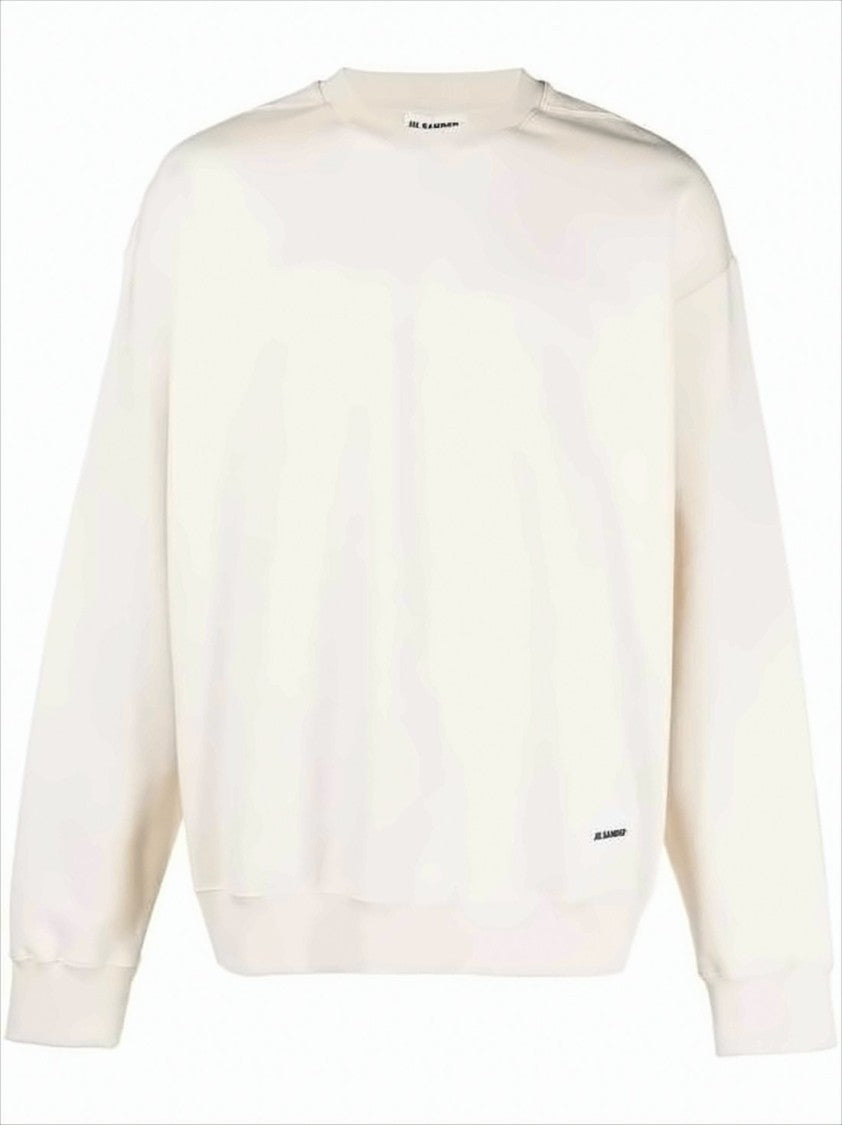 Jil Sander Long-Sleeve Crewneck Sweatshirt With Ribbed Detailing