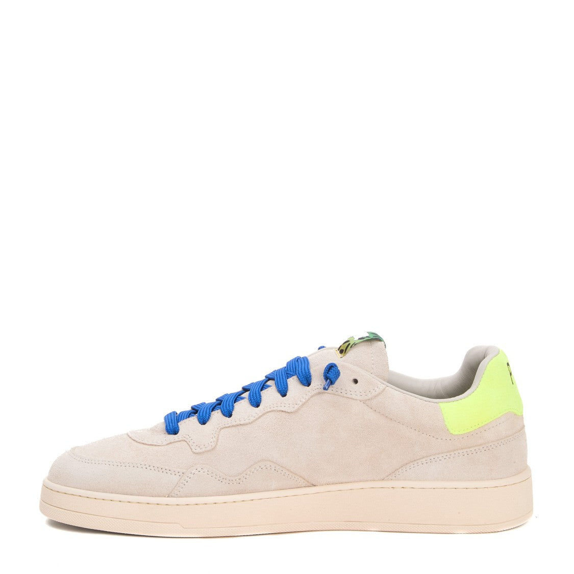 P448 Camoscio Beige E Bluette Sneakers