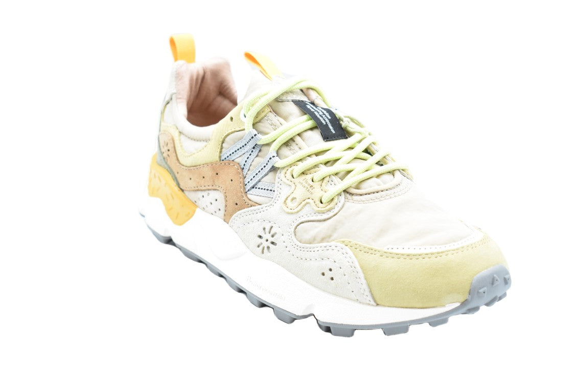 Flower Mountain Multi-Panel Low Shoes With Suede-Nylon Blend