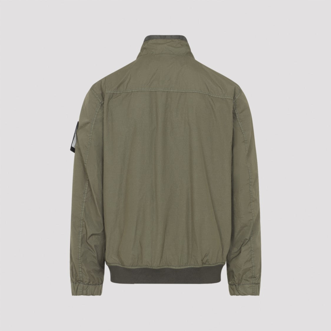 Stone Island High Collar Green Polyamide Casual Jacket