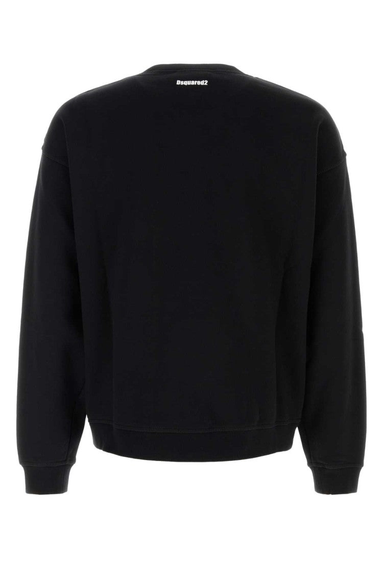Dsquared2 Black Cotton Sweatshirt