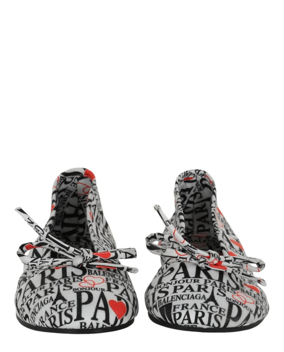Balenciaga Leopold Printed Ballet Flats