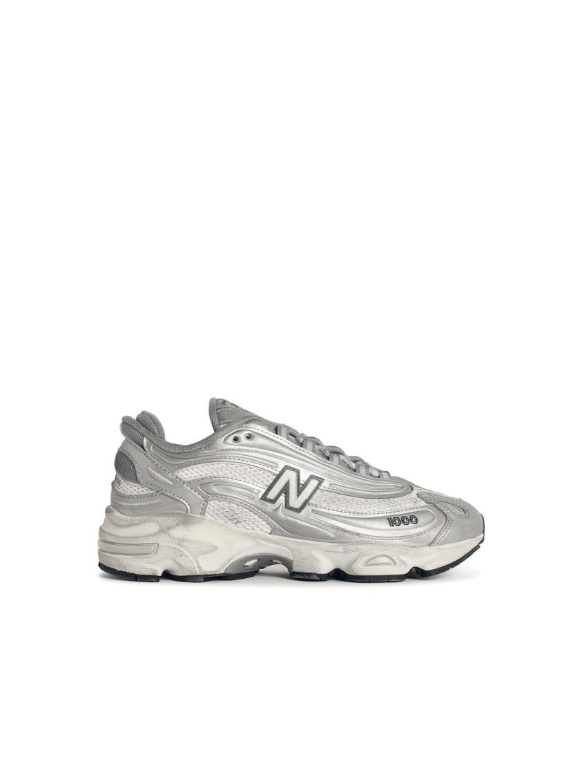 New Balance '1000' Silver Fabric Blend Sneakers