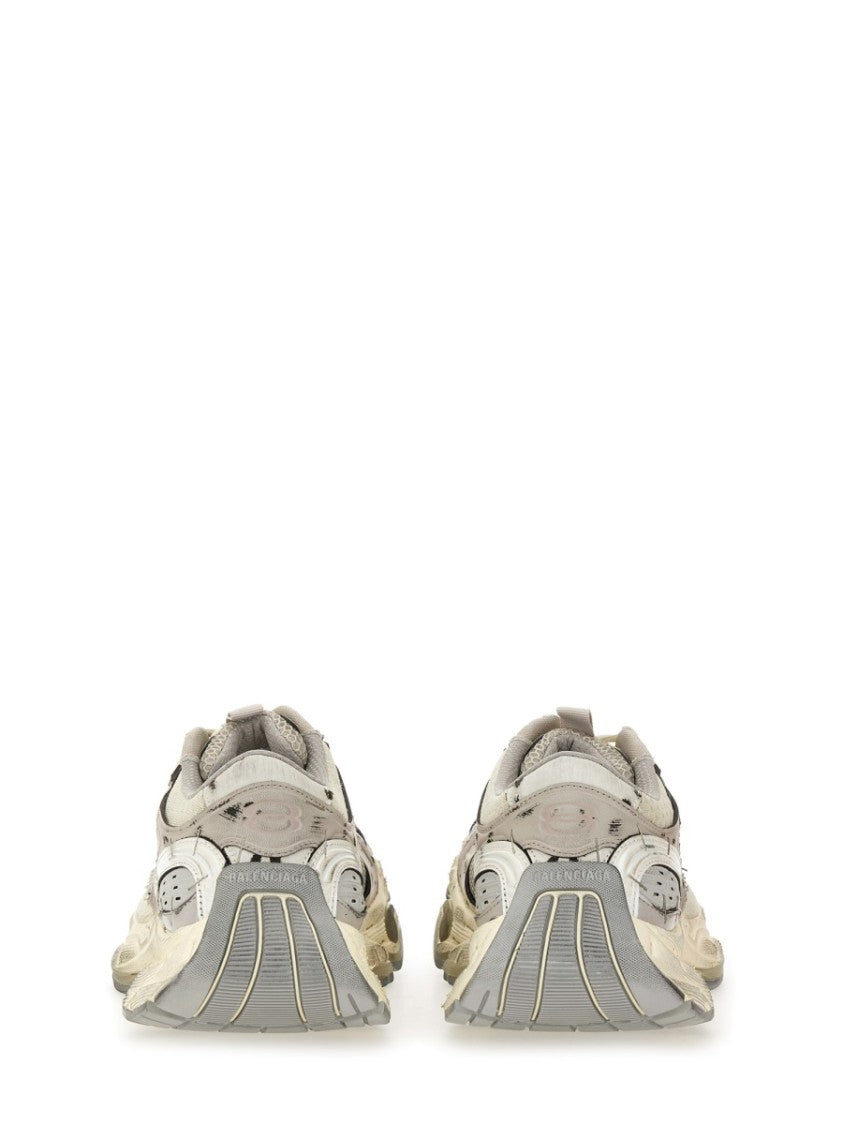 Balenciaga Layered Neutral Toned Sneakers With Chunky Sole