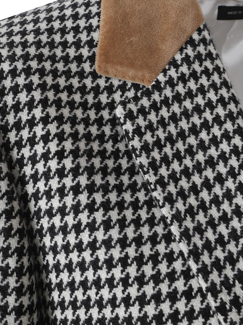 Tom Ford Multicolor Cashmere Houndstooth Boyfriend Blazer