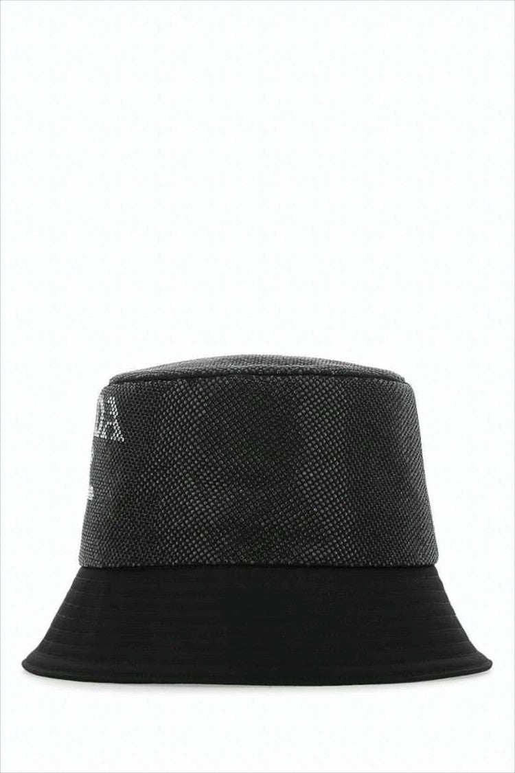 Prada Structured Textured Bucket Hat With Contrasting Brim