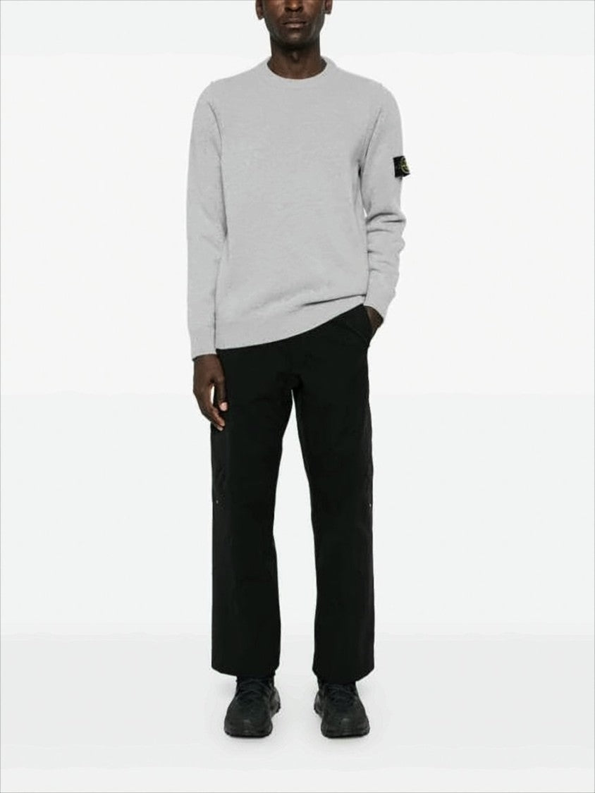 Stone Island Textured Finish Crew Neck Sweater