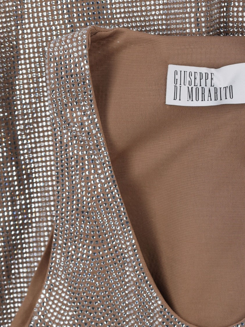 Giuseppe Di Morabito Strass Midi Dress – Brown