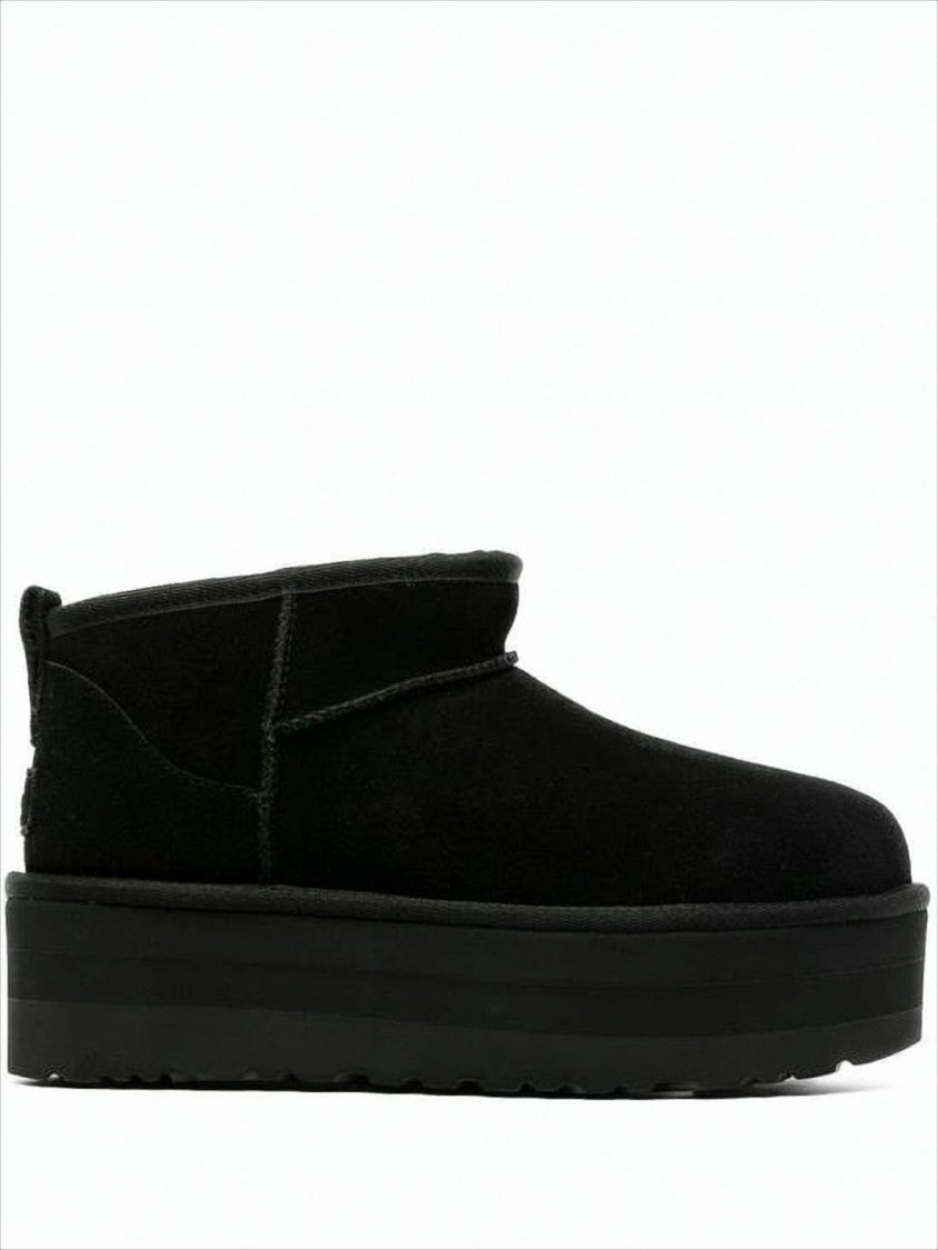 Ugg Ankle-High Suede Boots With Wool Lining