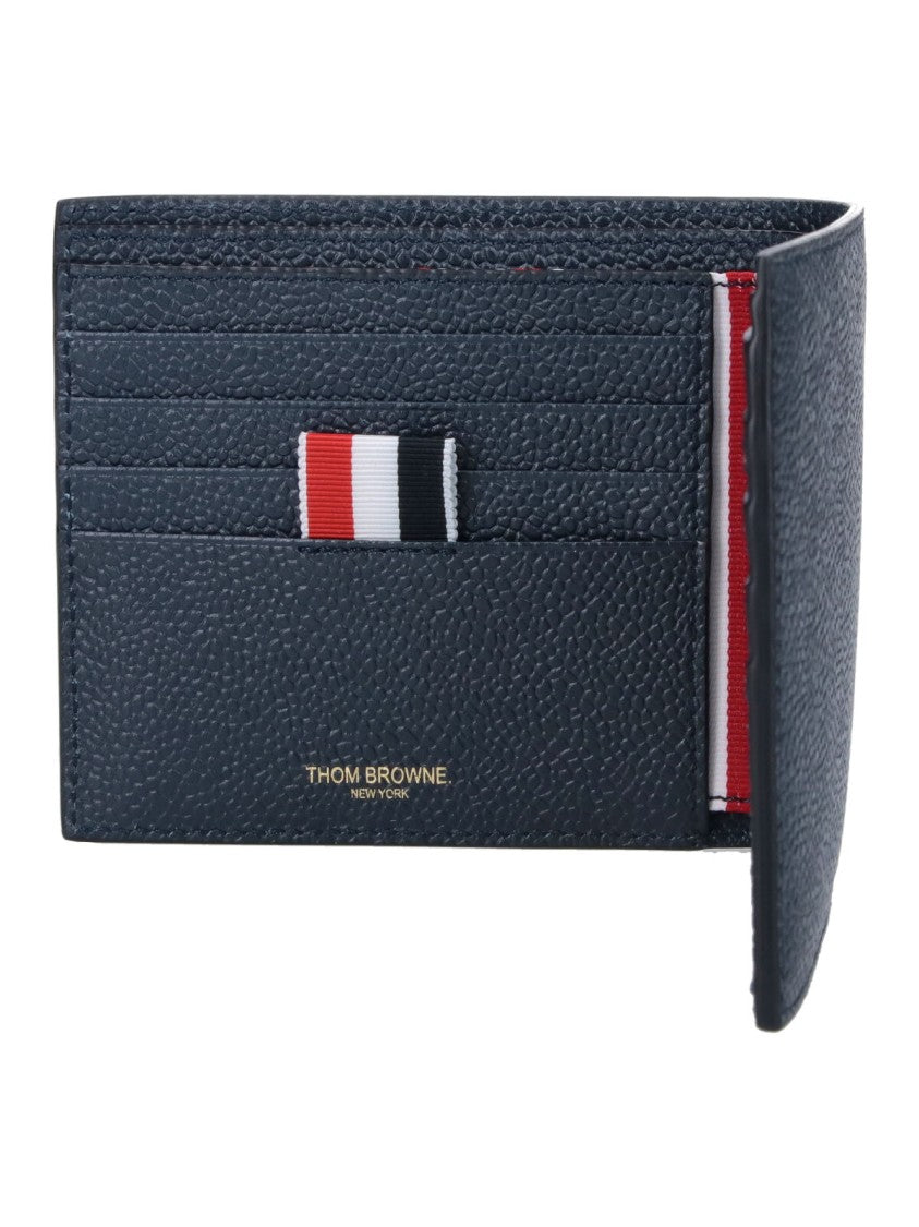 Thom Browne Blue Textured Leather Bifold Wallet