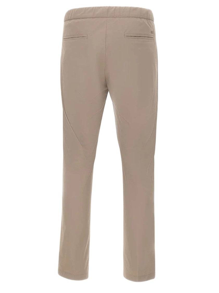 Herno Lightweight Stretch Nylon Pants With Drawstring Waistband And Classic Cut
