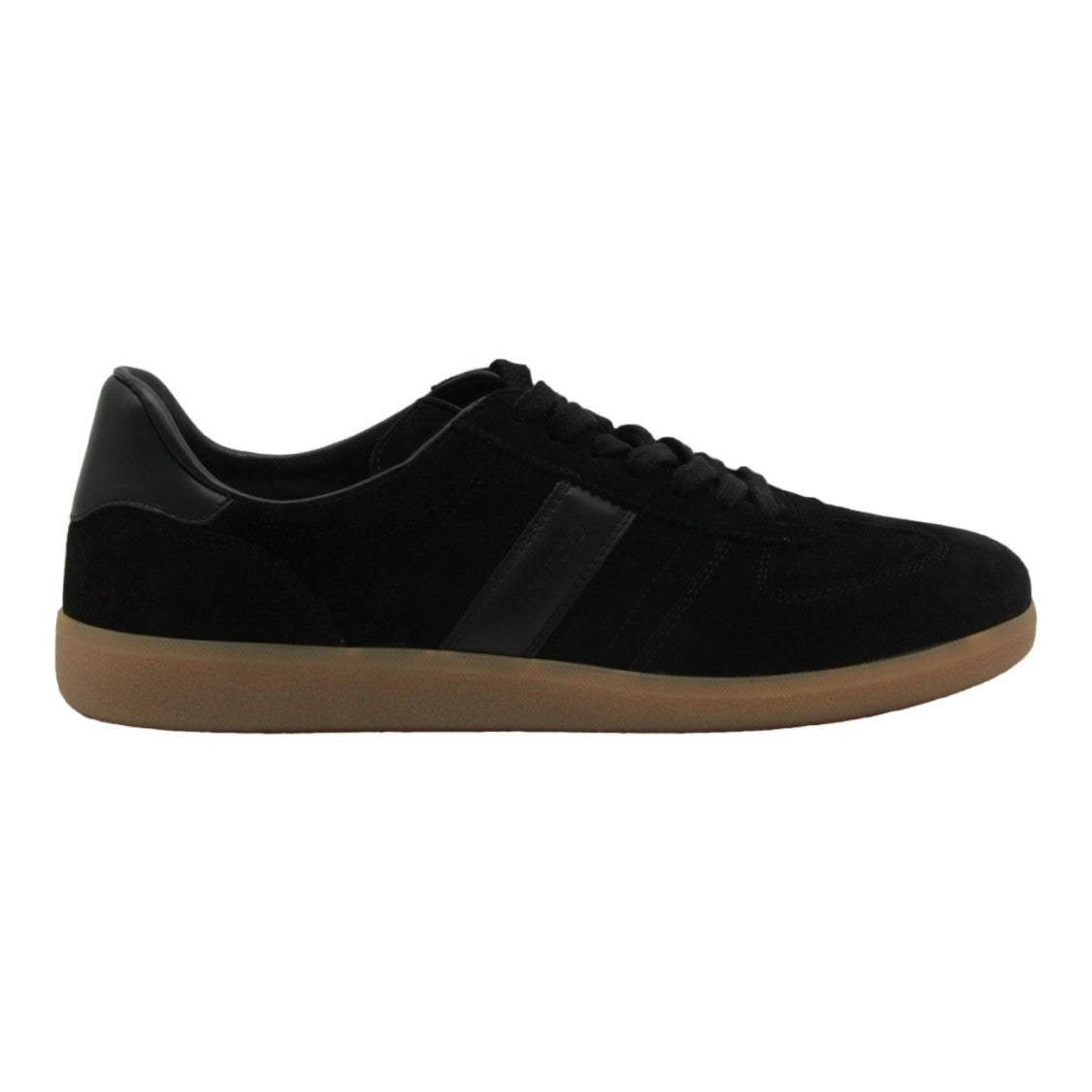 Tom Ford Sleek Black Suede Sneakers With Gold Accents