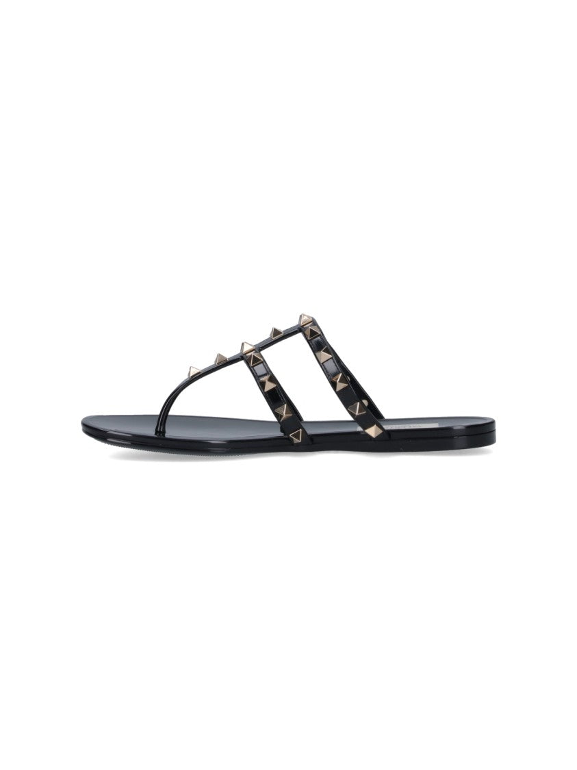 Valentino Garavani 'Roman Studs' Sandals – Black