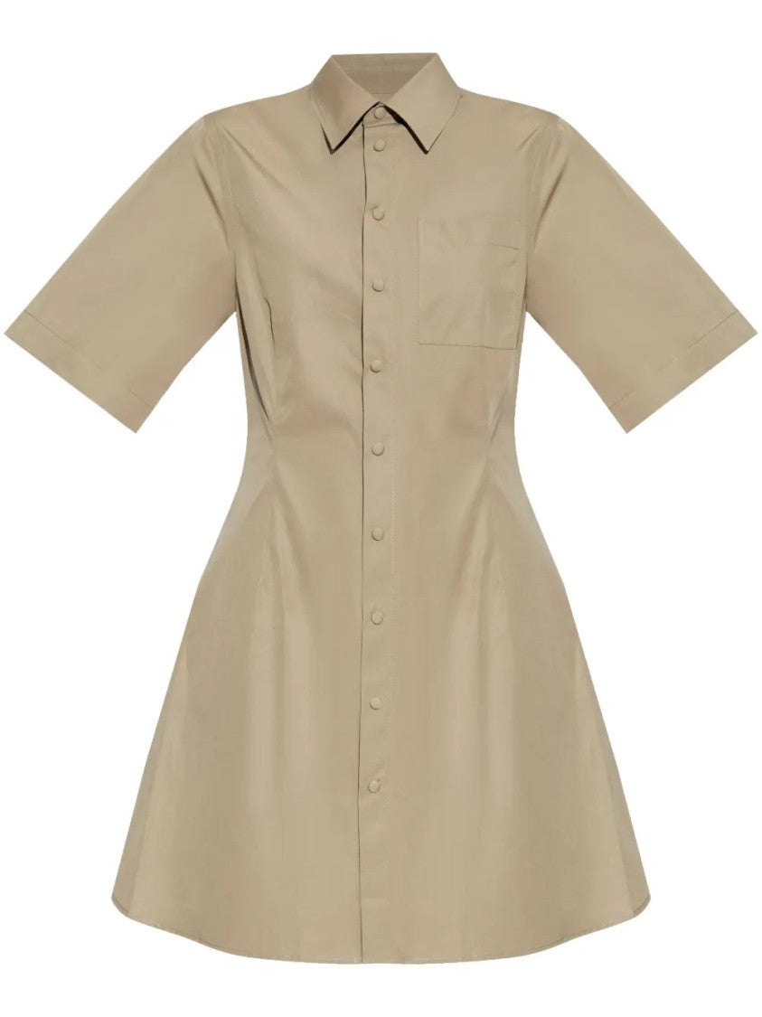 Ami Paris Classic Grey Cotton Mini Dress