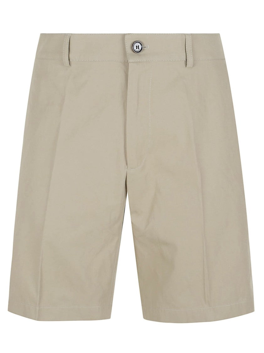 Burberry Tailored Cotton Shorts With Minimalist Design And Buttoned Back Pocket