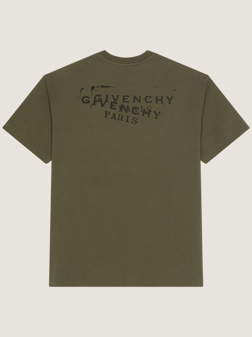 Givenchy Muted Olive Regular Fit Logo T-Shirt