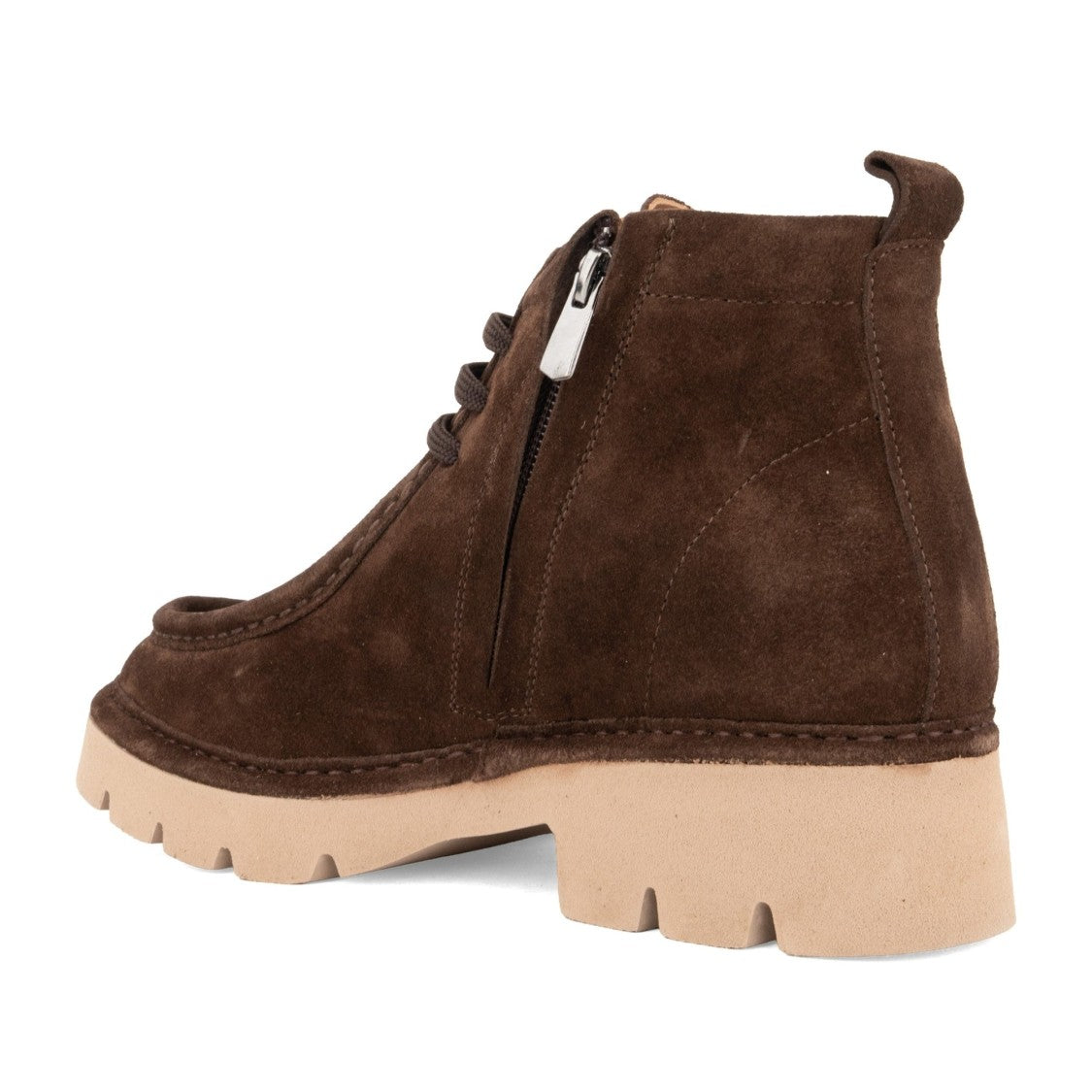 Sergio Moretti Brown Moccasin Stitching Closed Suede Boots