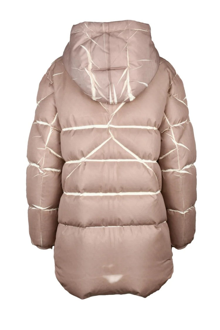 Plus Patty Down Jacket With Zip - Beige