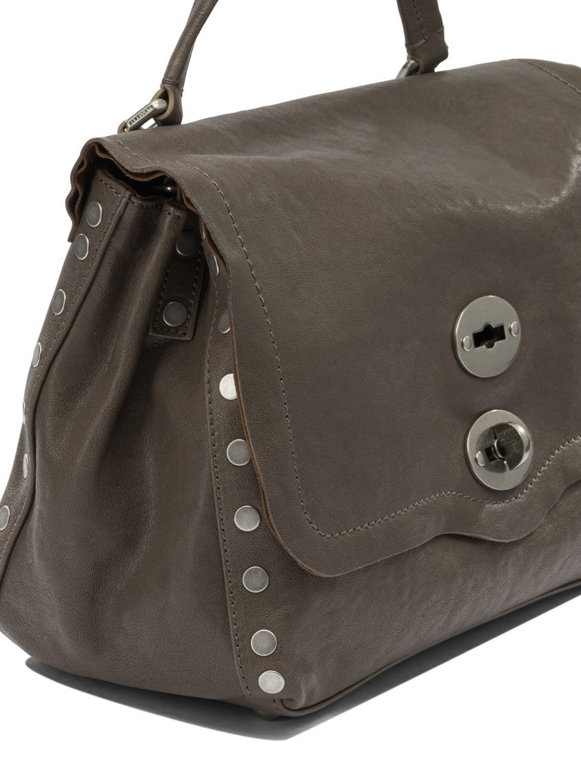 Zanellato Structured Leather Handbag With Silver-Tone Details