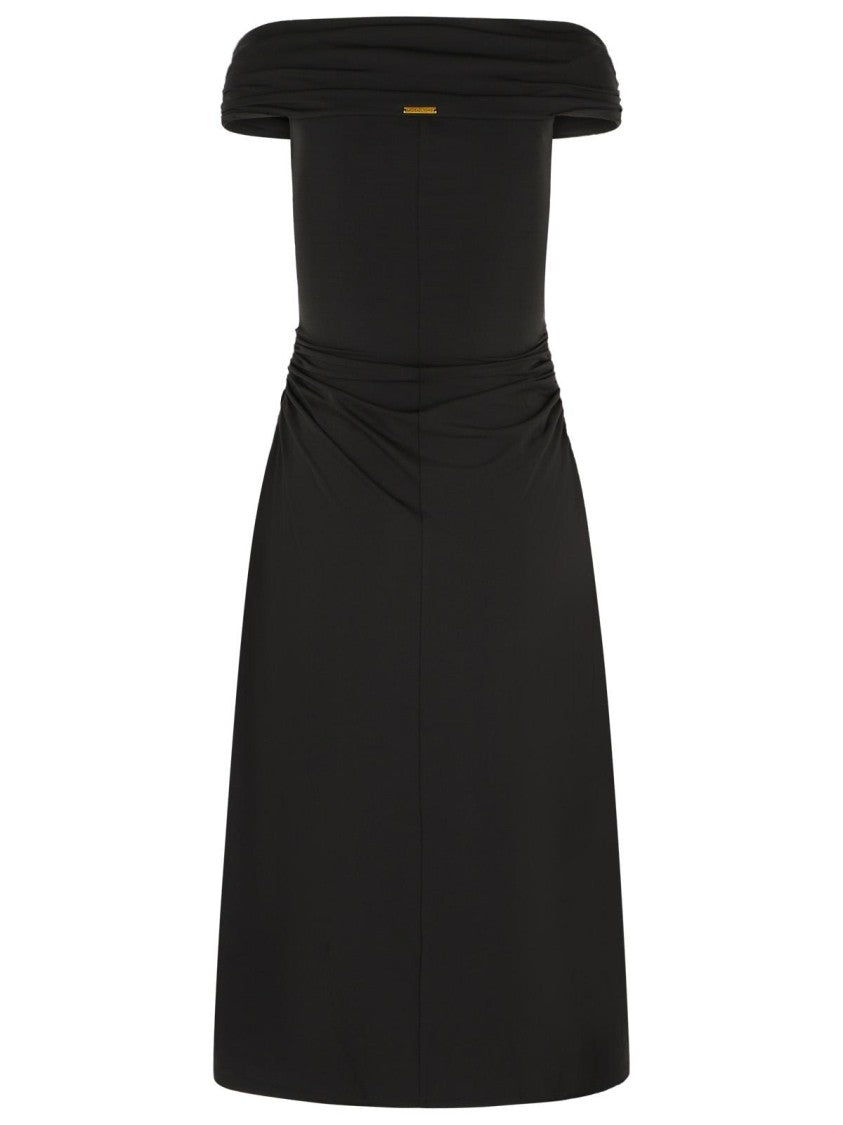 Michael Michael Kors Longuette' Viscose Blend Dress With Bare Shoulders