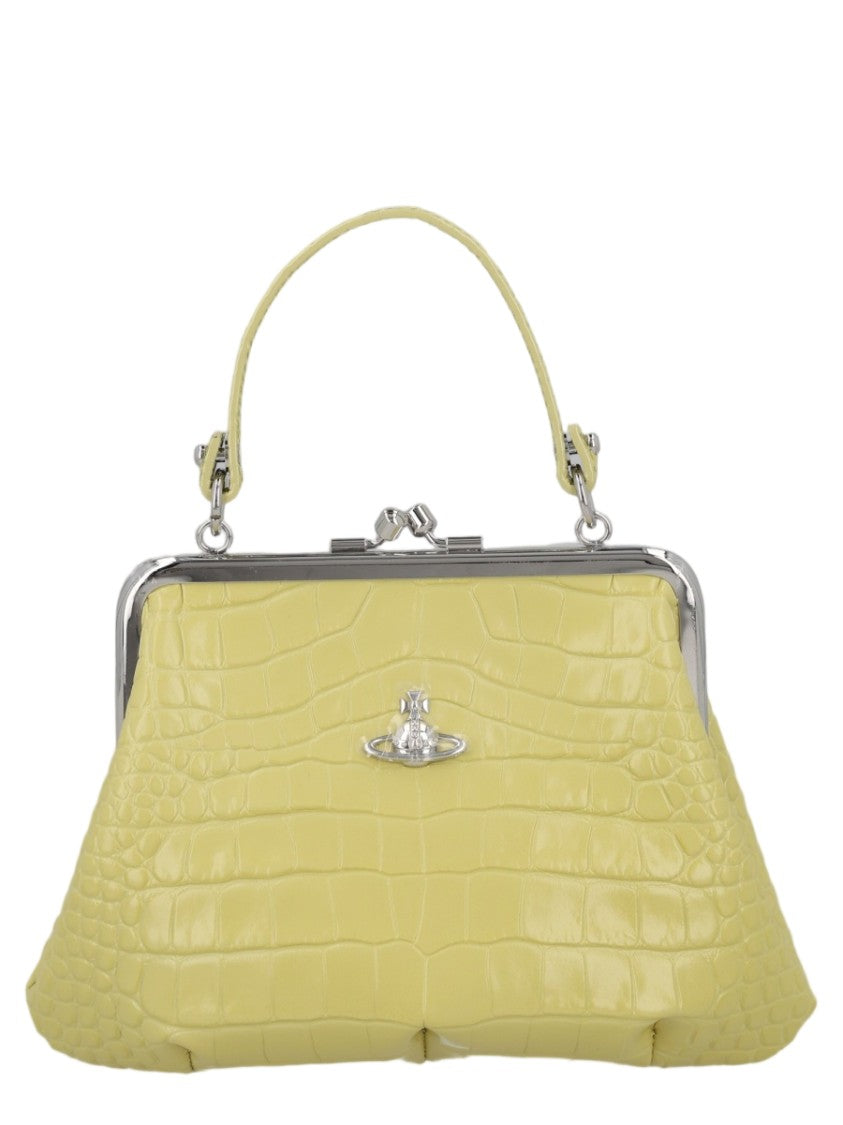 Vivienne Westwood Green Calf Leather Crocodile Pattern Tote Bag