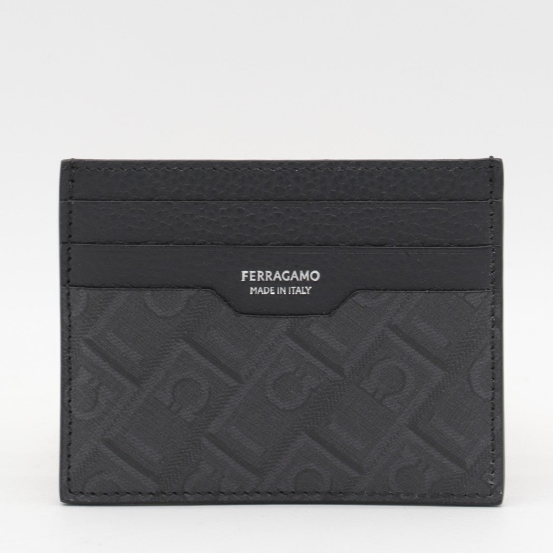Ferragamo Embossed Leather Card Holder