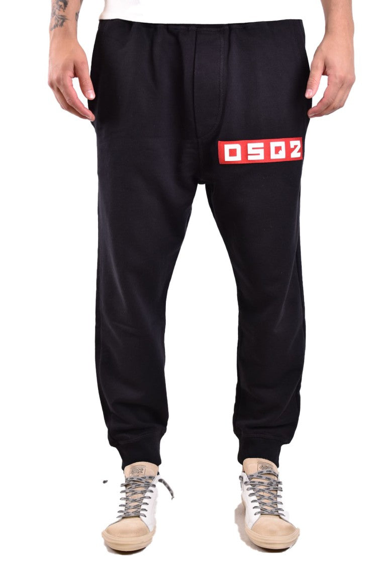 Dsquared2 Black Cotton Sweatpants