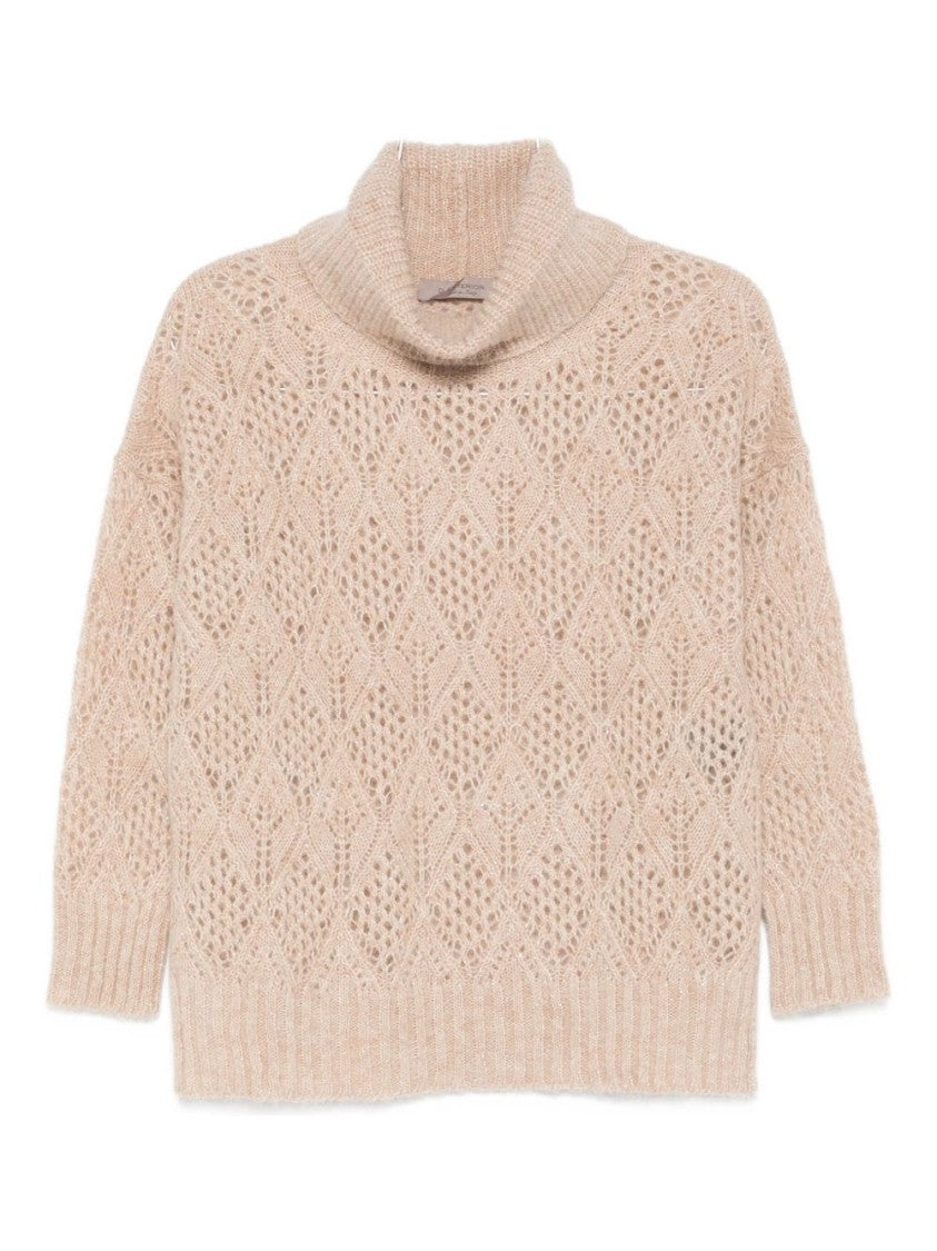 D. Exterior Classic Knit Sweater In Soft Beige Tone