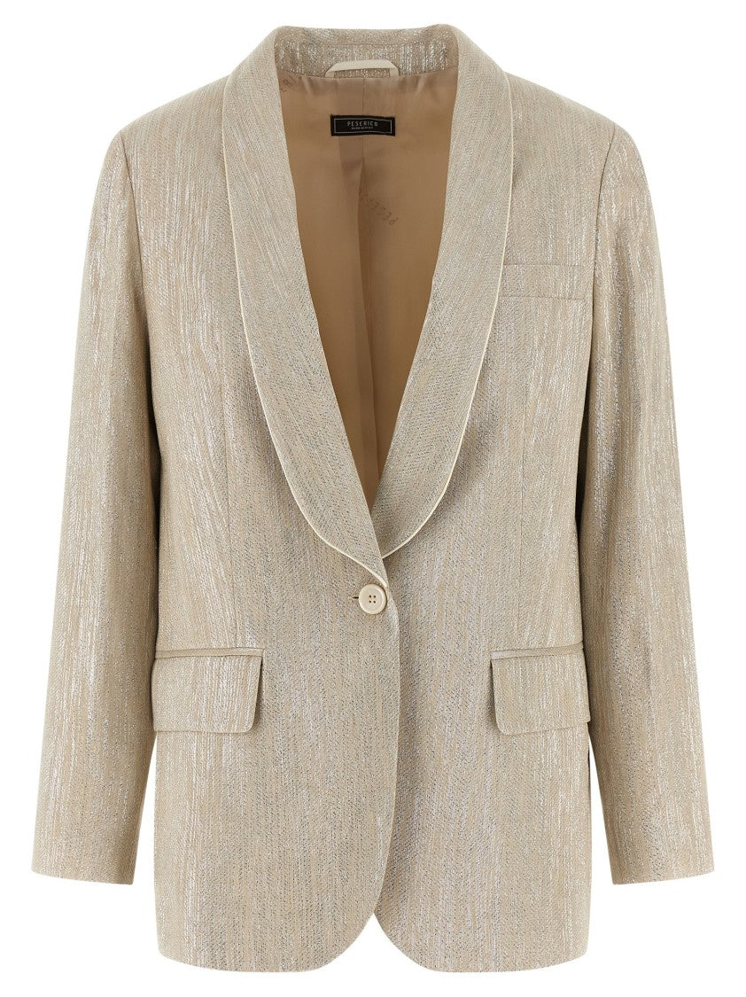 Peserico Lamé Thread Blazer