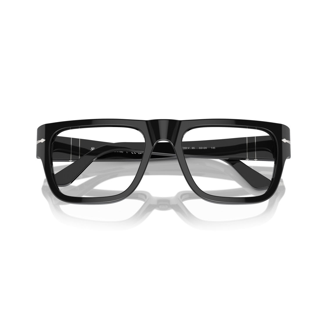 Persol 0Po3348v Rectangular Acetate Sunglasses With Silver Arrow Detail
