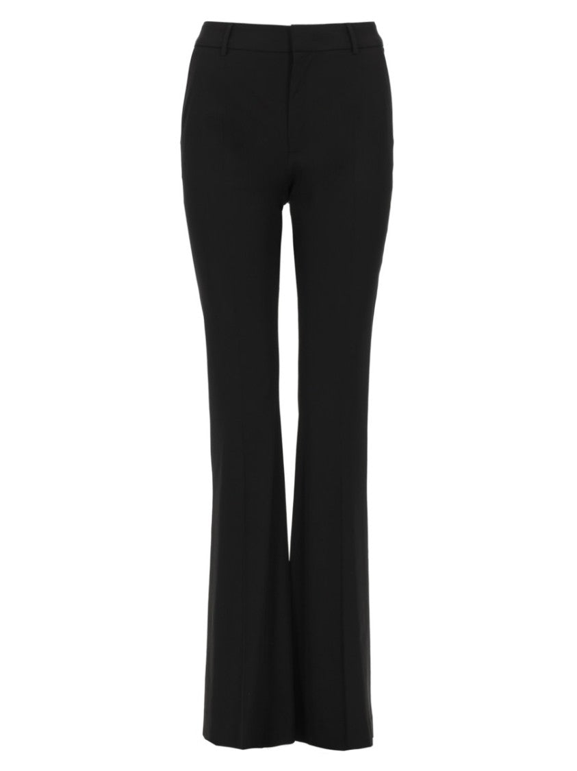 Pt Torino Neutral Elsa Viscose-Blend Flared Pants