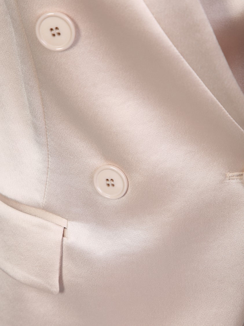 Blanca Vita White Double-Breasted Blazer