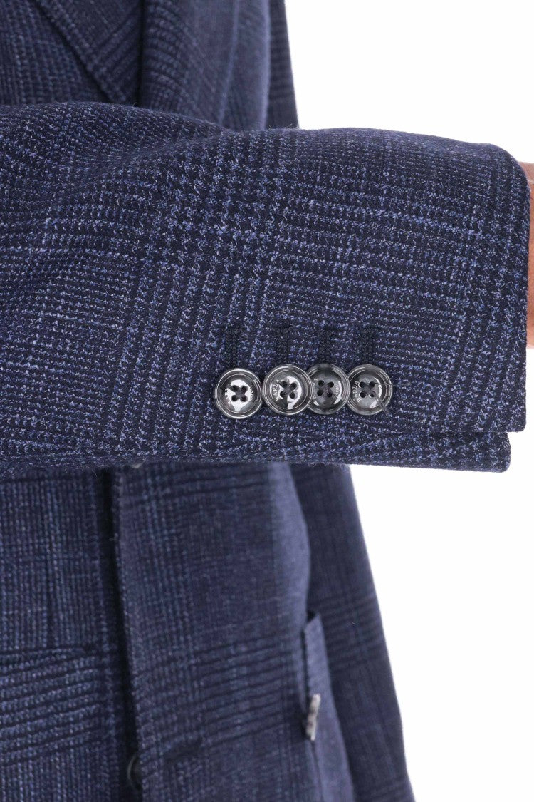 Barba Montecarlo Line Prince Of Wales Wool-Silk-Cashmere Jacket