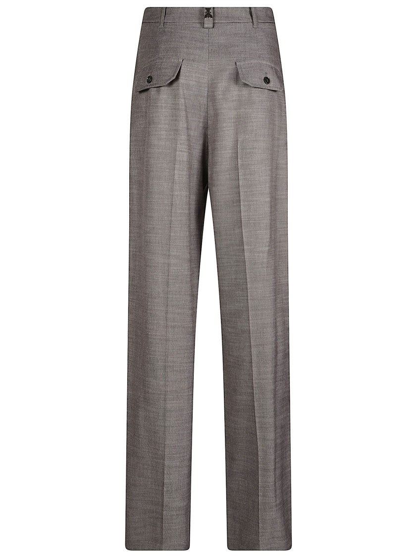 Patrizia Pepe Wide-Leg Trousers With Tailored Fit And Concealed Fastening