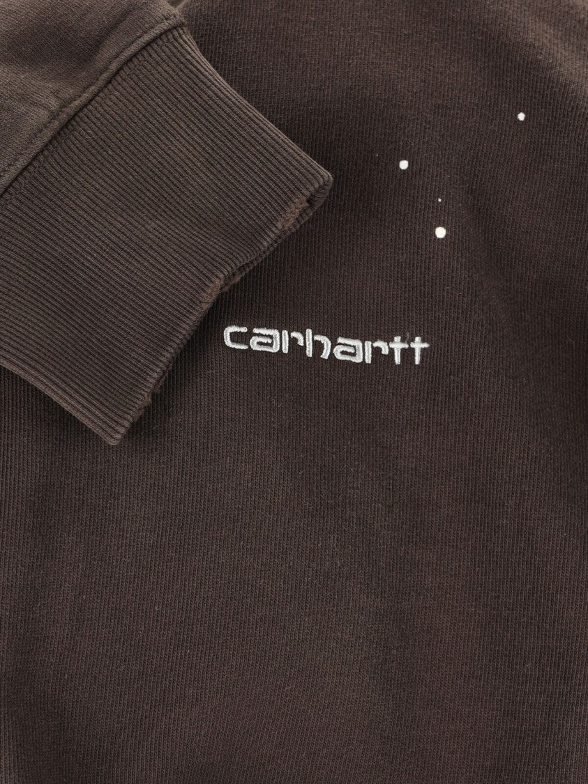 Carhartt Wip Brown Painter Cotton Zip-Up Hoodie