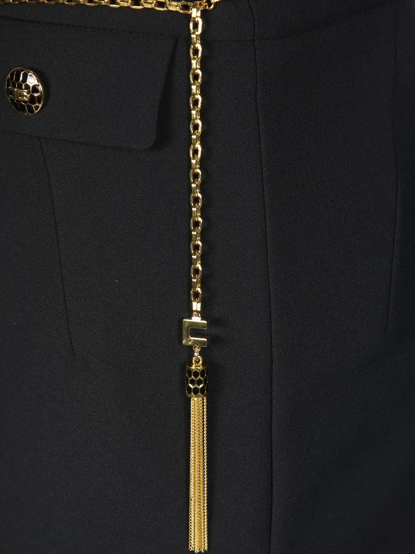 Elisabetta Franchi Straight-Cut Mini Skirt With Structured Silhouette