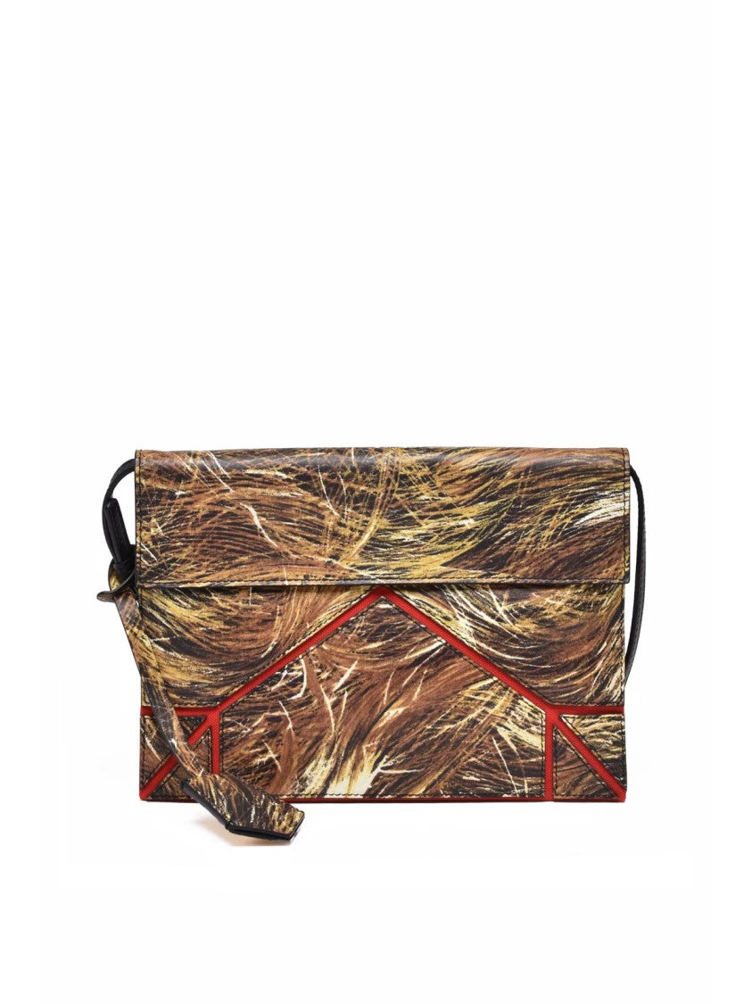 Vivienne Westwood Vivienne Westwood Amy Crossbody Clutch With Textured Leather And Geometric Accents