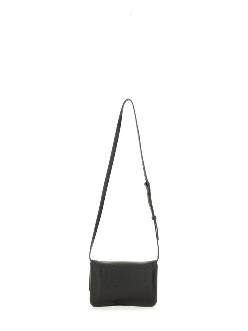 Marni Rectangular Black Calf Leather Shoulder Bag