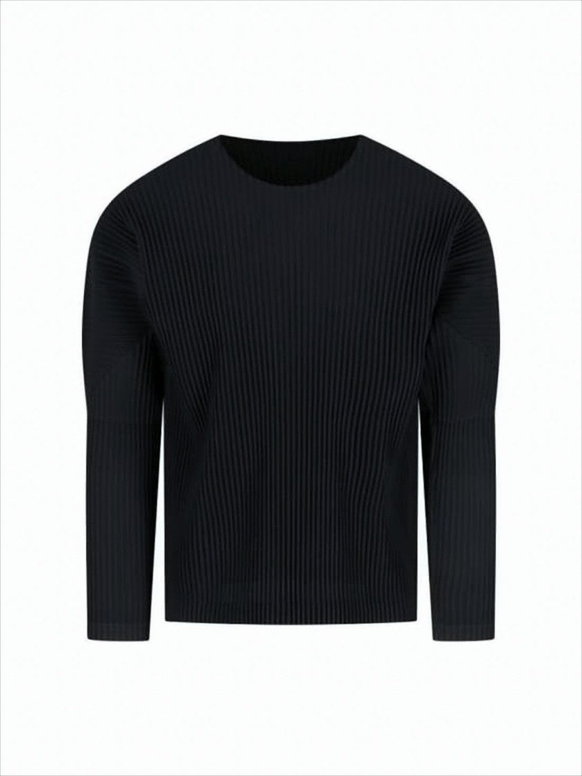 Homme Plissé Issey Miyake Pleated Long-Sleeve Top With Boxy Silhouette