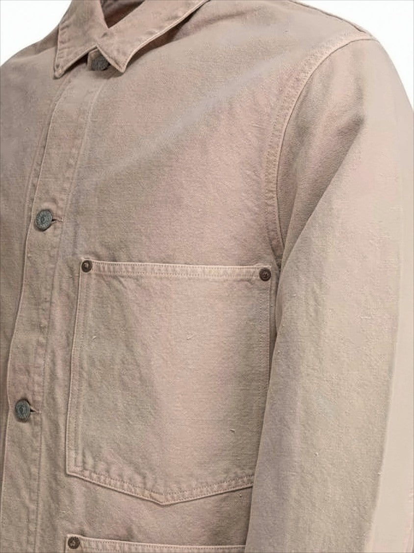 Kaptain Sunshine Relaxed Fit Beige Jacket With Classic Collar
