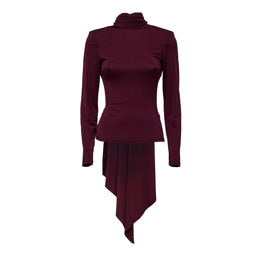 Rotate Long-Sleeved Top With Integrated Scarf Detail