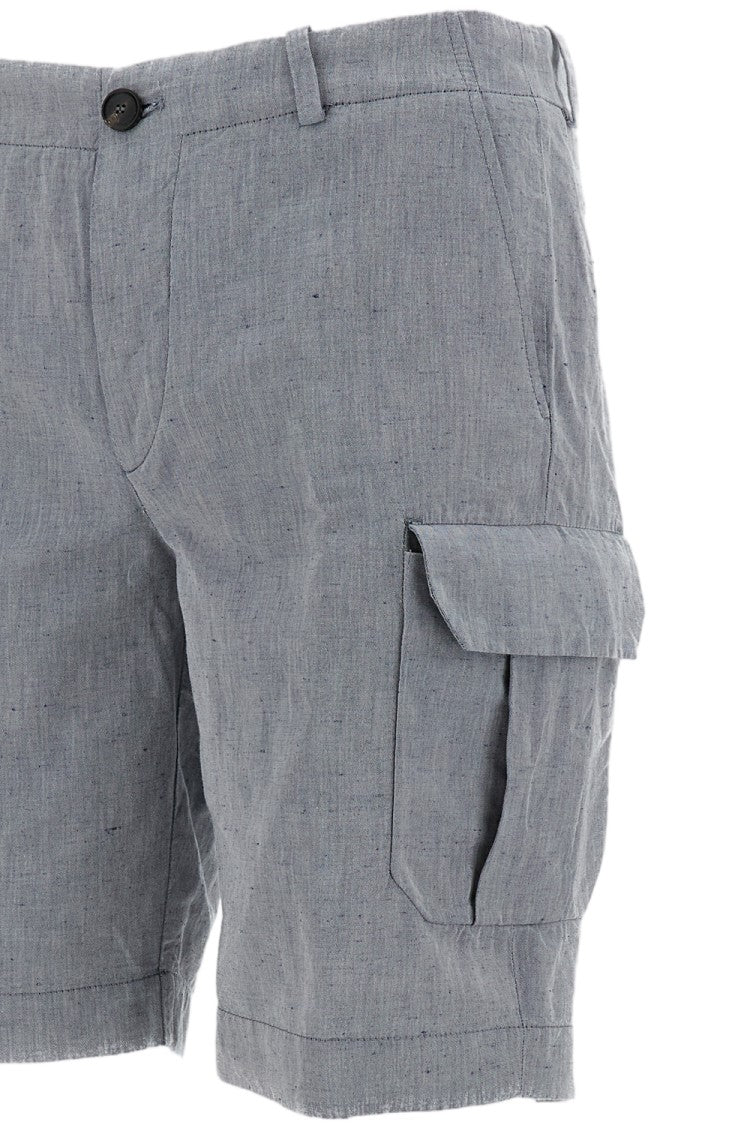 Rrd Linen-Cotton Canvas Cargo Shorts