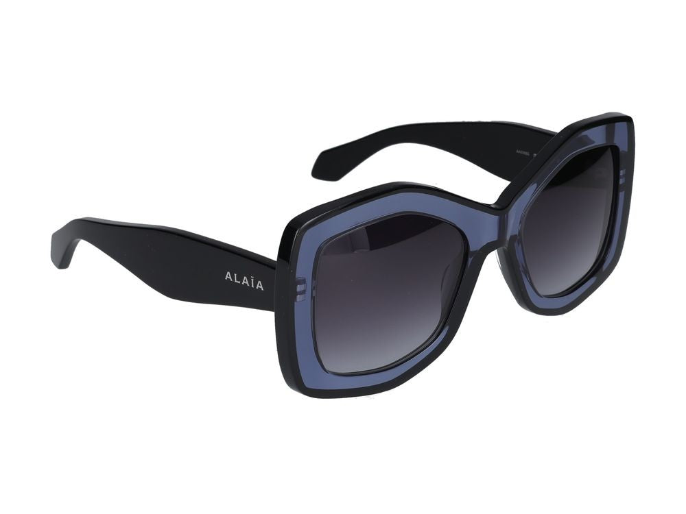 Azzedine Alaïa Blue Layered Acetate Oversized Square Sunglasses