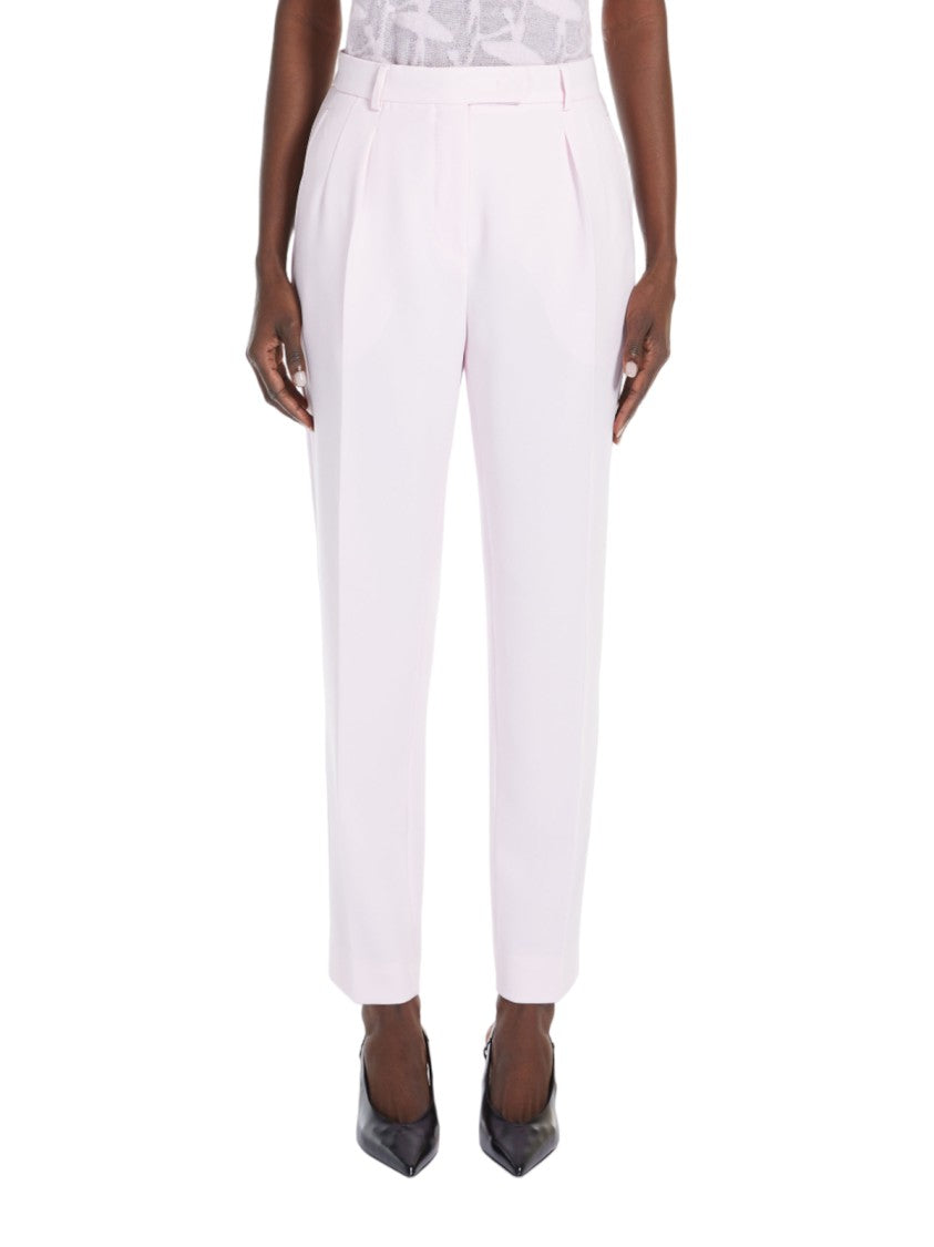 Max Mara Tailored Pink Trousers With High Waist